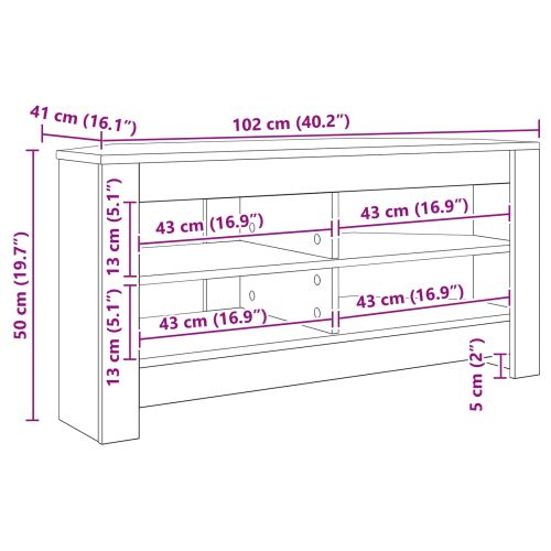 Ъгловшкафзателевизор Черно 102 x 40,5 x 45 см Инженерно дърво
