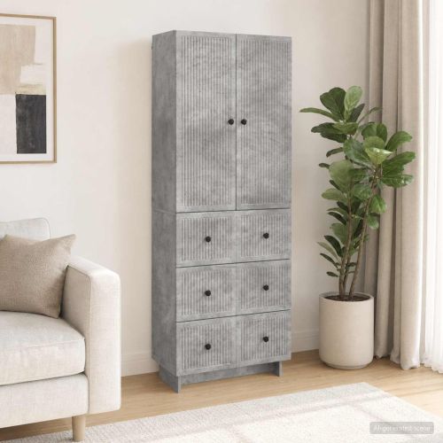 Комплект шкафове 2 pcs Бетонно сиво 66 x 34,5 x 90 см