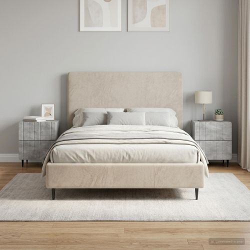 Нощен шкаф с чекмедже 2 pcs Бетонно сиво 43 x 34,5 x 49,5 см