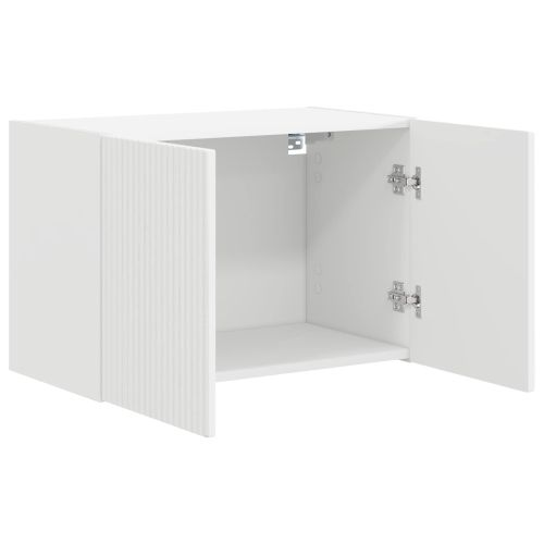 TV стенен шкаф Бяло 59,5 x 31 x 40 см Инженерно дърво