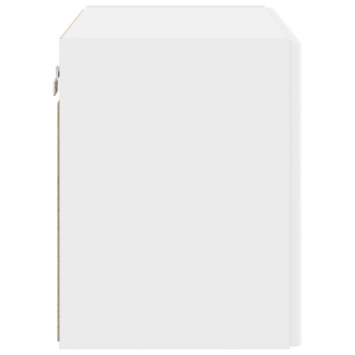 TV стенен шкаф Бяло 59,5 x 31 x 40 см Инженерно дърво
