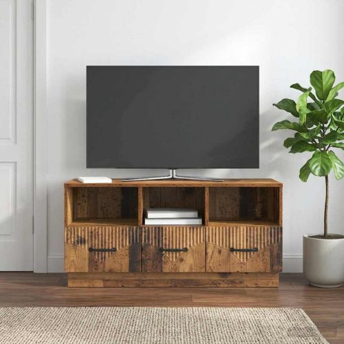 ТВ шкаф Старо дърво 102 x 34,5 x 47 см Инженерна дървесина