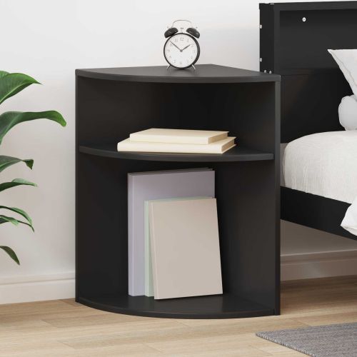 Крайна масичка Черно 39,7 x 39,7 x 60 см Инженерно дърво