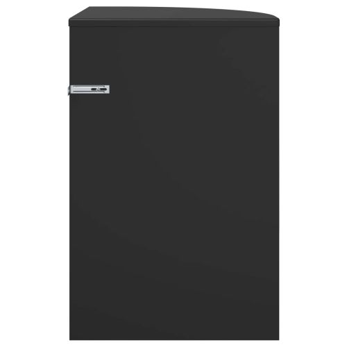 Крайна масичка Черно 39,7 x 39,7 x 60 см Инженерно дърво