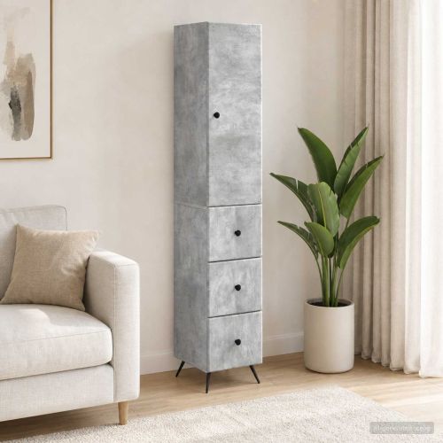 Комплект шкафове 2 pcs Бетонно сиво 34,5 x 34,5 x 90 см