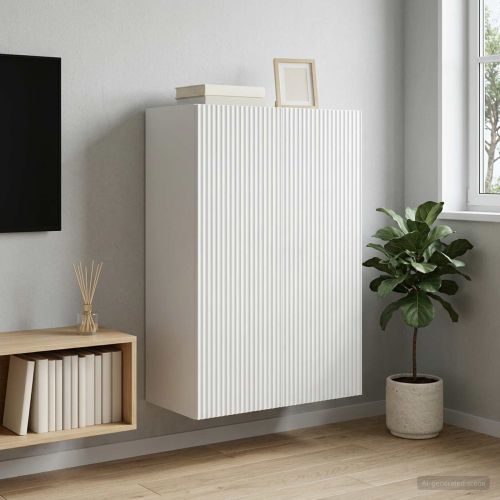 Стенно шкафче 66 x 34,5 x 90 см Инженерна дървесина Бяло