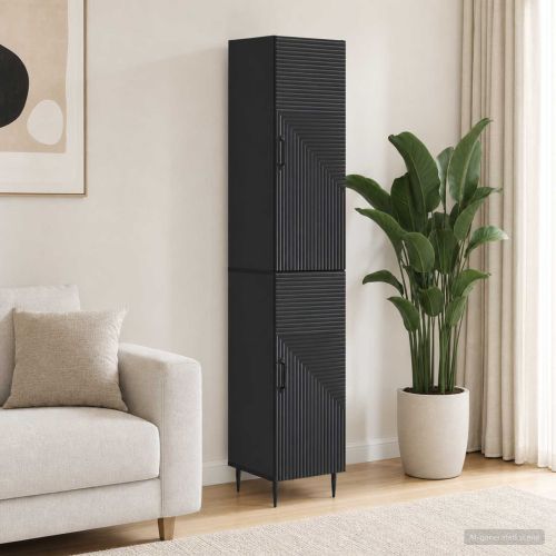 Комплект шкафове 2 pcs Черно 33 x 34,5 x 89,5 см