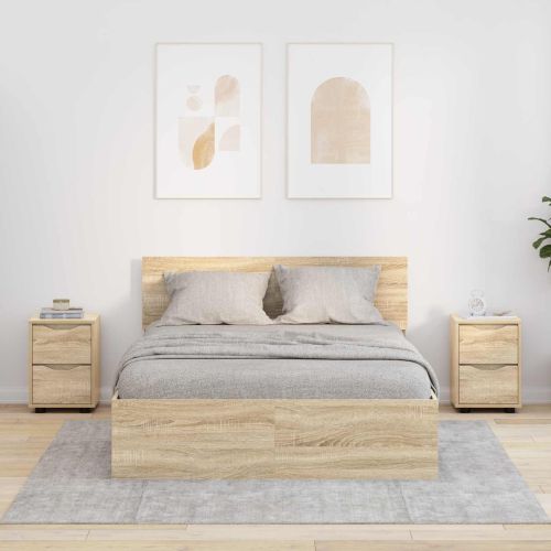 Нощни маси 2 pcs Сонома дъб 30,5 x 30 x 43 см Инженерно дърво