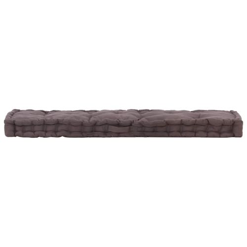 Палетна възглавница за под, памук, 120x40x7 см, антрацит