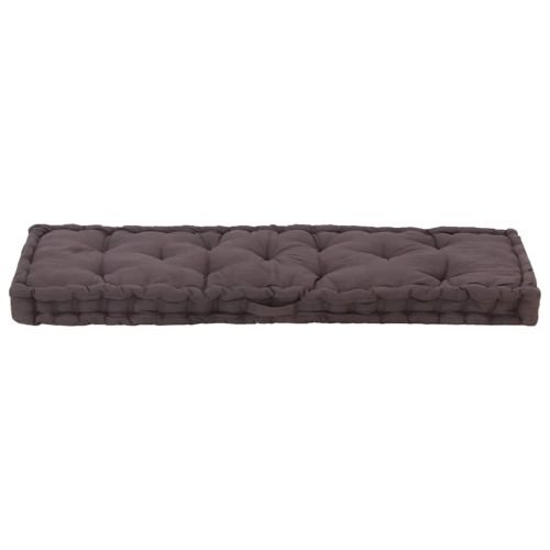 Палетна възглавница за под, памук, 120x40x7 см, антрацит