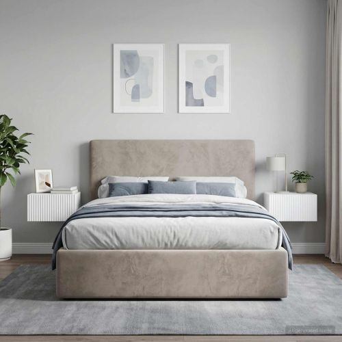 Спален шкаф с монтаж на стена 2 pcs Бяло 33 x 34,5 x 20 см