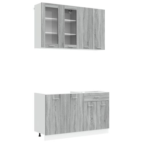 Кухненски единица LYON 4 pcs Сив Сонома Инженерна дървесина