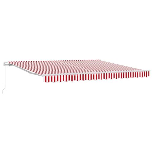 Прибираща се тента Червено и бяло 400 × 350 cm