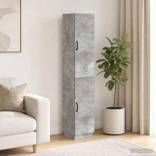Комплект шкафове 2 pcs Бетонно сиво Инженерна дървесина