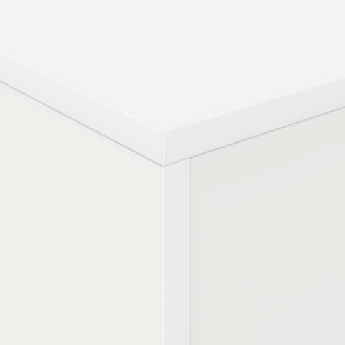 Етажерка за списания Бяло 70 x 41 x 156 см Инженерна дървесина