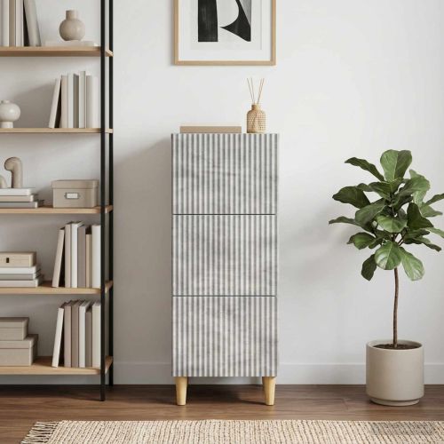 Чекмеджетен шкаф Бетонно сиво 33 x 34,5 x 90 см