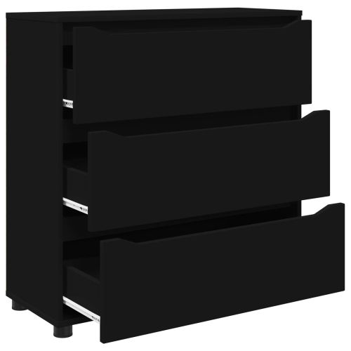 Шкаф за съхранение Черно 80 x 31 x 81 см Инженерно дърво