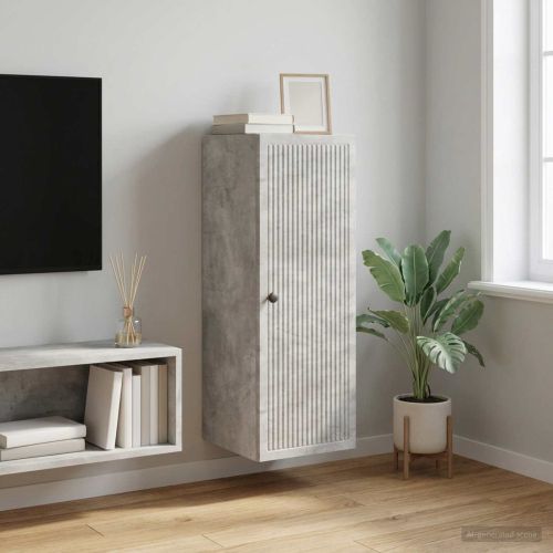 Стенно шкафче Бетонно сиво 33 x 34,5 x 90 см
