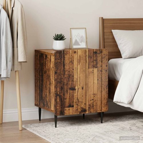 Нощен шкаф 2 pcs Старо дърво 43 x 34,5 x 52 см