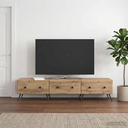 ТВ шкаф 147 x 34,5 x 30 см Дъб артизан Инженерна дървесина