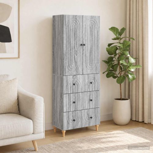 Комплект шкафове 2 pcs Сив Сонома 66 x 34,5 x 90 см