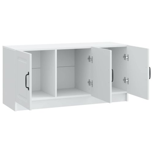 ТВ шкаф Бяло 99 x 34,5 x 47 см Инженерна дървесина