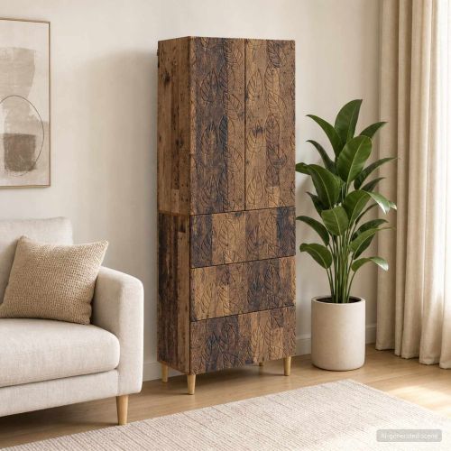 Комплект шкафове 2 бр. 66 x 34,5 x 90 см Инженерна дървесина