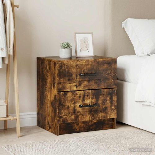 Нощен шкаф с чекмедже 2 pcs Опушен дъб 43 x 34,5 x 44,5 см