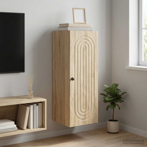 Стенно шкафче Дъб сонома 33 x 34,5 x 90 см Инженерна дървесина