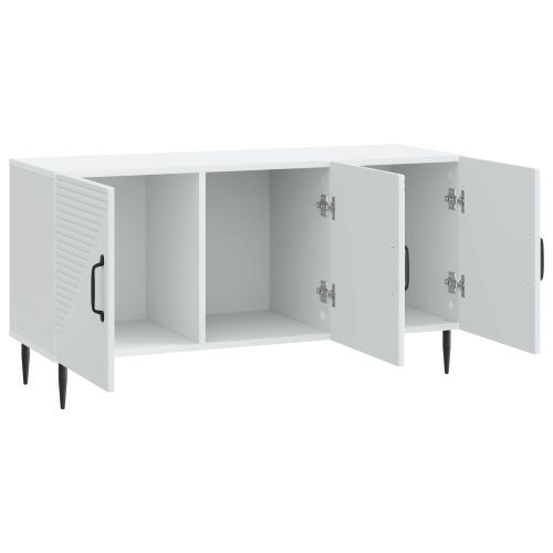 ТВ шкаф Бяло 99 x 34,5 x 50 см Инженерна дървесина