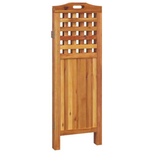 Параван за стая, 3 панела, 121,5x2x115 cм, акациево дърво масив