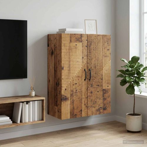 Стенно шкафче Старо дърво 66 x 34,5 x 90 см Инженерна дървесина
