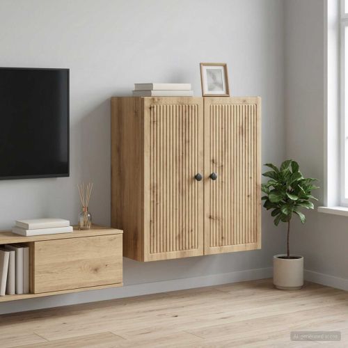 Стенно шкафче 59 x 31 x 60 см Инженерна дървесина Дъб артизан