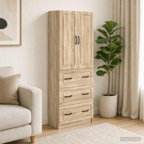 Комплект шкафове 2 бр. 66 x 34,5 x 87 см Инженерна дървесина