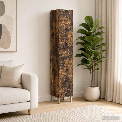 Комплект шкафове 2 pcs Опушен дъб 33 x 34,5 x 90 см