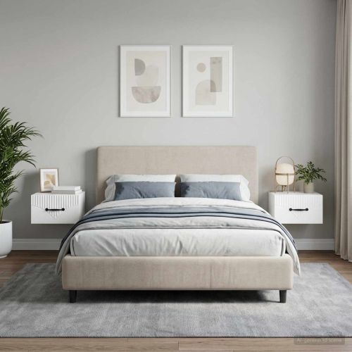 Спален шкаф с монтаж на стена 2 pcs Бяло 34,5 x 33 x 20 см
