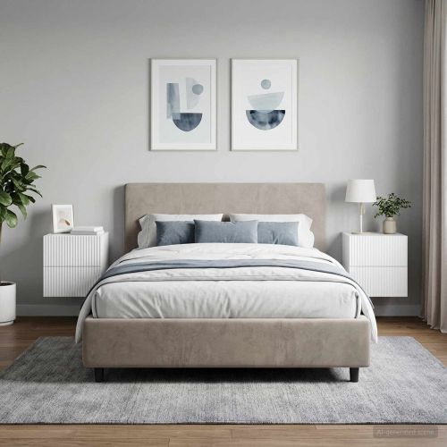 Спален шкаф с монтаж на стена 2 pcs Бял гланц 33 x 34,5 x 40 см