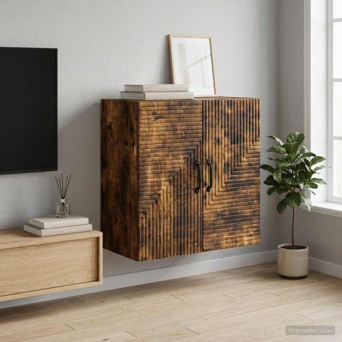 Стенно шкафче Опушен дъб 59 x 31 x 60 см Инженерна дървесина