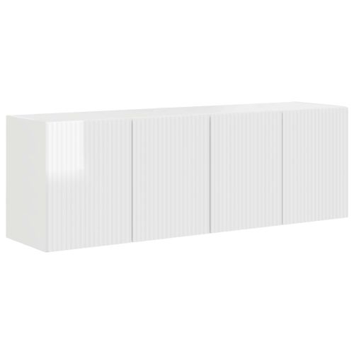 TV стенен шкаф 2 pcs Лъскаво бяло 59,5 x 31 x 40 см