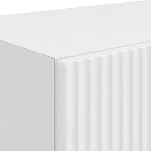 TV стенен шкаф 2 pcs Лъскаво бяло 59,5 x 31 x 40 см
