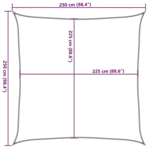 Платно-сенник, 160 г/м², жълто, 2,5x2,5 м, HDPE
