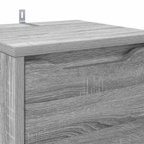 Шкаф за баня Сив Сонома 30,5 x 30 x 101 см Инженерно дърво