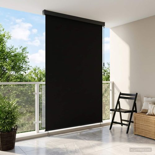 Ролетна щора Черно 100 x 250 cm Текстил и Алуминий