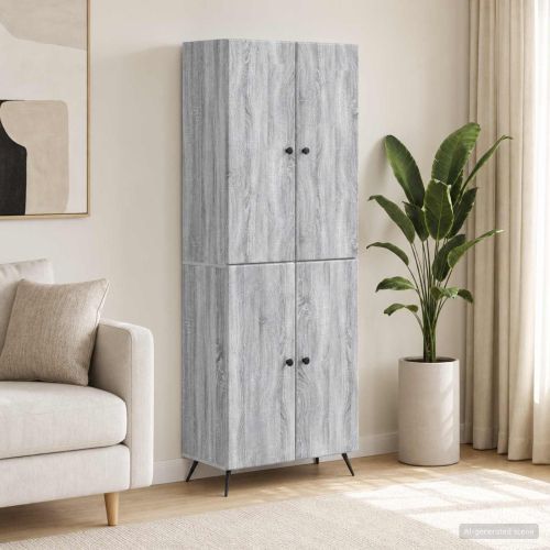 Комплект шкафове 2 pcs Сив Сонома Инженерна дървесина