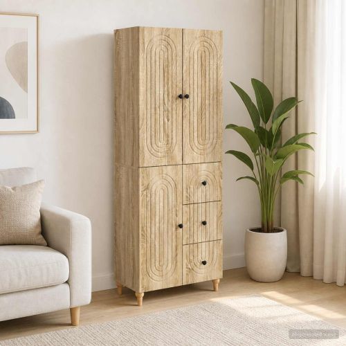 Комплект шкафове 2 pcs 66 x 34,5 x 90 см Инженерна дървесина
