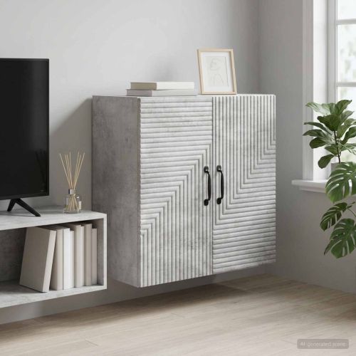 Стенно шкафче Бетонно сиво 59 x 31 x 60 см Инженерна дървесина