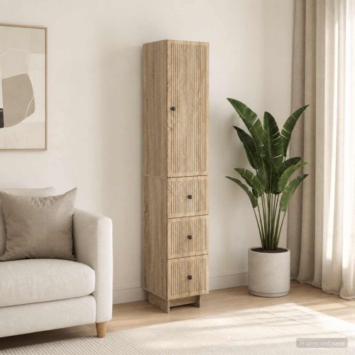 Комплект шкафове 2 pcs 33 x 34,5 x 90 см Инженерна дървесина