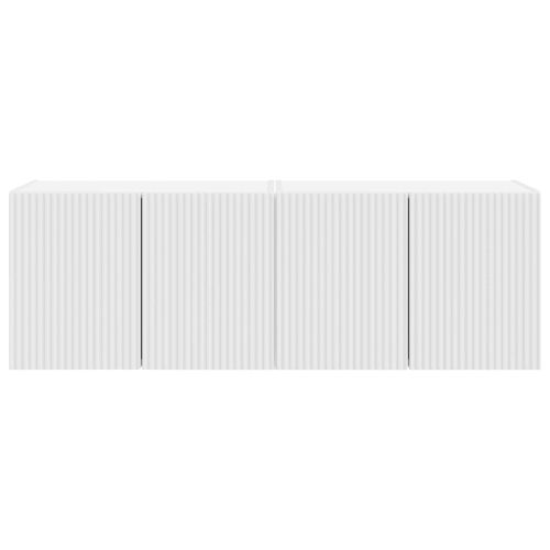 TV стенен шкаф 2 pcs Бяло 59,5 x 31 x 40 см Инженерно дърво
