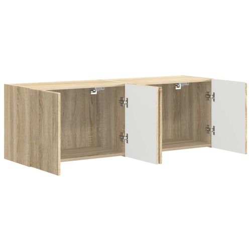 TV стенен шкаф 2 pcs Сонома дъб 59,5 x 31 x 40 см