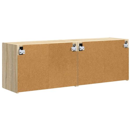 TV стенен шкаф 2 pcs Сонома дъб 59,5 x 31 x 40 см